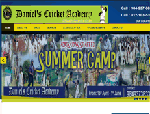 Tablet Screenshot of danielscricketacademy.com